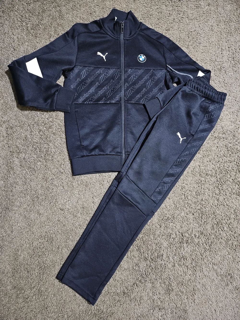 Puma x BMW Motorsport Black Track Jacket & Pants Set Big Kids Size M - Picture 11 of 11